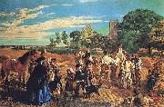 unknow artist Hullo, Largess, A Harvest Scene in Norfolk France oil painting reproduction
